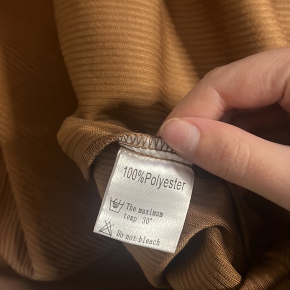 NWT QIXING Woman’s Brown Button Down Sweater Size M - Picture 6 of 6